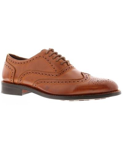 Bandwagon Shoes Oxford Derby Flute Leather Leather (Archived) - Brown