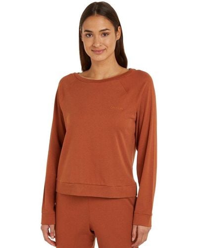 Calvin Klein 000Qs7003E Intrinsic Sweatshirt - Brown