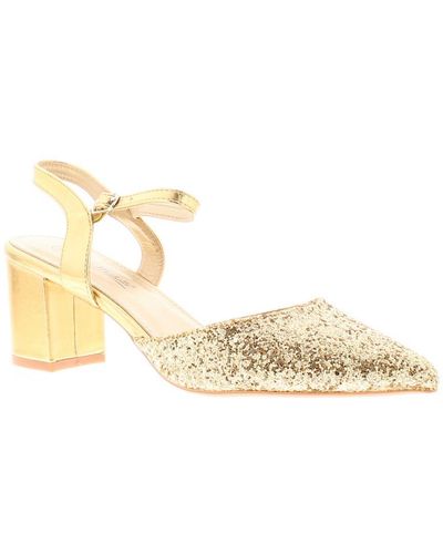Wynsors Sparkly Court Shoes Aubrey Buckle - Metallic