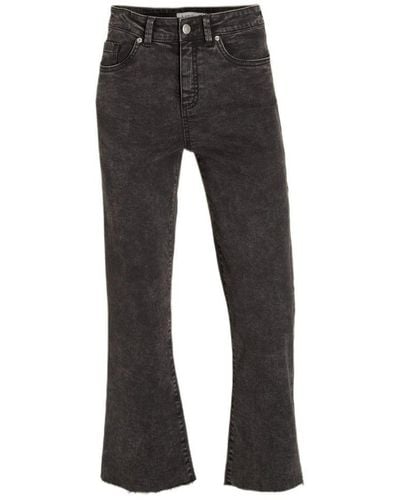 anytime Cropped Flared Jeans Zwart - Grijs