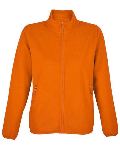 Sol's Ladies Factor Microfleece Recycled Fleece Jacket () - Orange