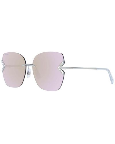 Swarovski Oval Metal Sunglasses With Mirrored & Gradient Lenses - Metallic