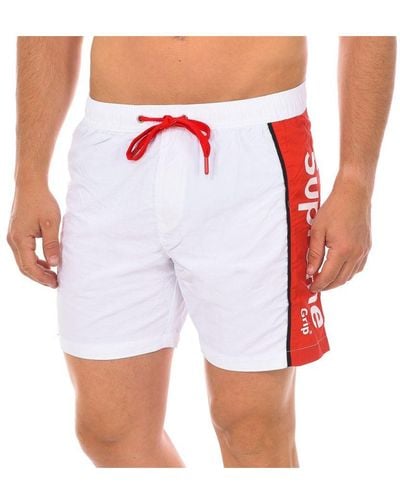 Supreme Mid-Length Boxer Swimsuit Cm-30056-Bp - White