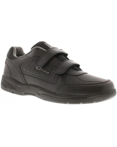 Gola Trainers Belmont Touch Fastening Wide Fit Xl Black Imitation Leather