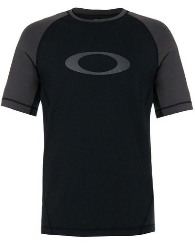 Oakley Short Sleeve Crew Neck Rashguard Lycra T-Shirt 482399 02E - Black