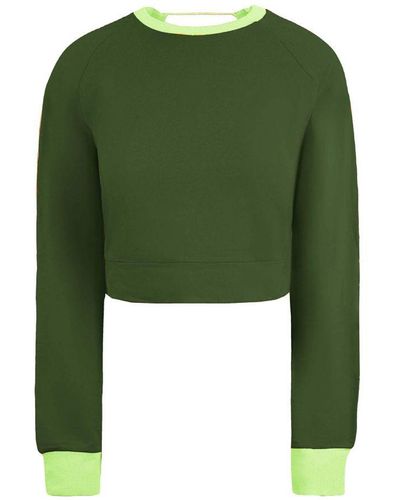 PUMA X Rihanna Fenty Laced Sweatshirt Pullover 577290 01 Cotton - Green