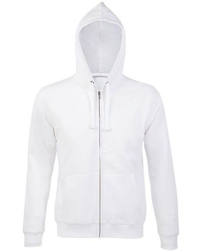Sol's Spike Full Zip Hooded Sweatshirt () - White