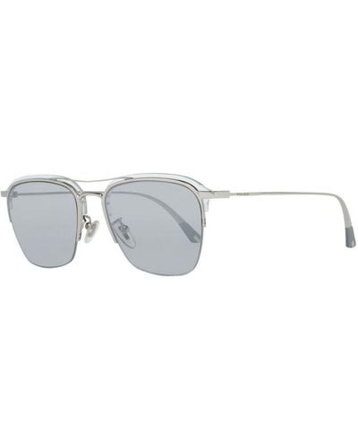 Police Mirrored Sunglasses With Square Frames - White