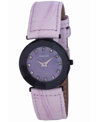 JOWISSA Crystal 'Smother Of Pearl Watch - Purple