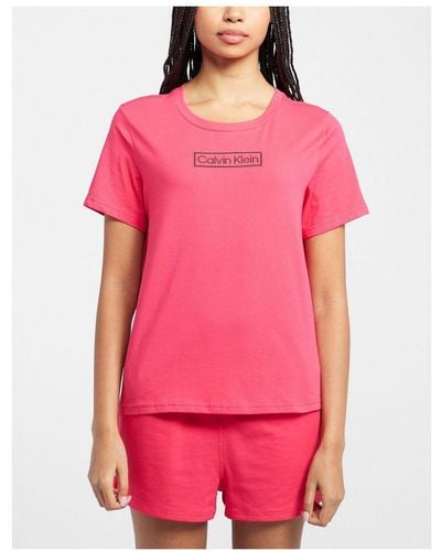 Calvin Klein Pyjama Set Van Voor In Roze