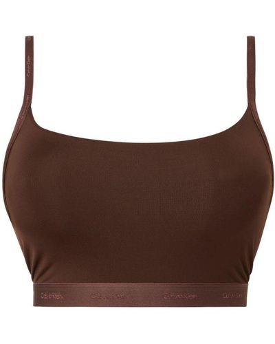 Calvin Klein 000Qf6821E Form To Body Natural Unlined Bralette - Brown
