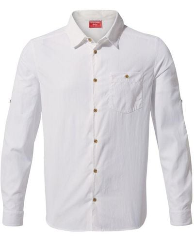 Craghoppers Nosilife Nuoro Shirt Met Lange Mouwen (optisch Wit)