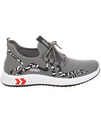 NASA High-Top Lace-Up Style Sports Shoes Csk2072 - Grey