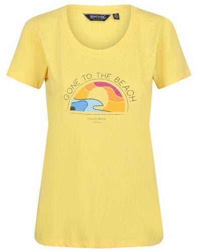 Regatta Filandra Vi Coolweave Cotton Jersey T Shirt - Yellow