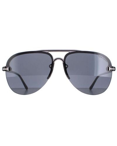 Tom Ford Terry 02 Ft1004 20a Grijs Smoke Zonnebril - Blauw