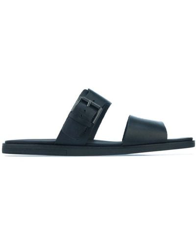 Clarks Leren Ofra-instapsandalen Voor , Zwart - Blauw