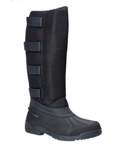 Cotswold Kemble Knee High Wellington Boots (zwart) - Blauw