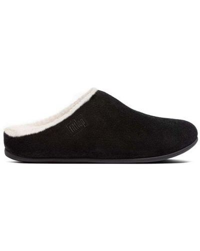 Fitflop Womenss Fit Flop Chrissie Shearling Slippers - Black