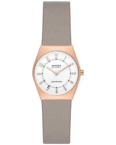 Skagen Grenen Lille Solar Powered Watch Skw3079 Leather (Archived) - White