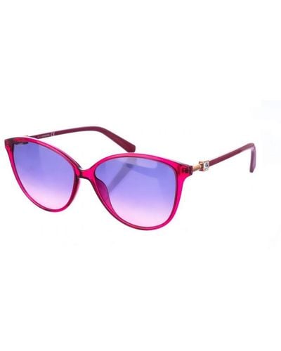 Swarovski Acetate Sunglasses With Oval Shape Sk0331S - Purple