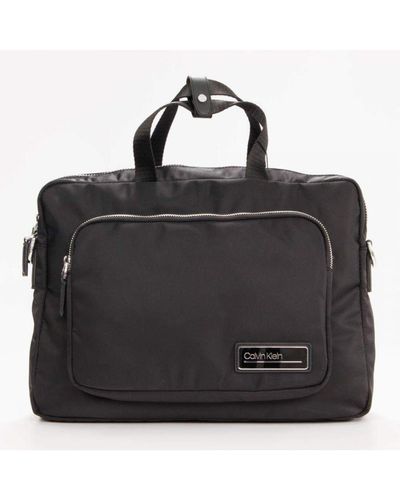 Calvin Klein Aktetas Primary 1 Gusset Laptop Bag - Zwart