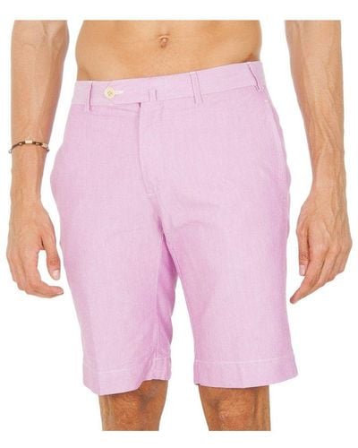 Hackett Bermuda Shorts With Side And Back Pockets Hm210682 Men Cotton - Purple
