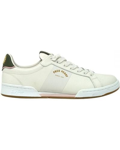 Fred Perry B1255 349 Leather Trainers - White