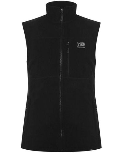 Karrimor Sleeveless Zip Fastening Waist Length Top Jacket Fleece Gilet - Black