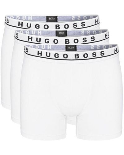 BOSS Hugo 3 Pack Boxer Shorts - White