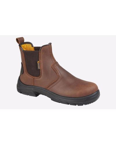 Grafters Lancaster Safety Boots (Extra Wide Fit) - Brown