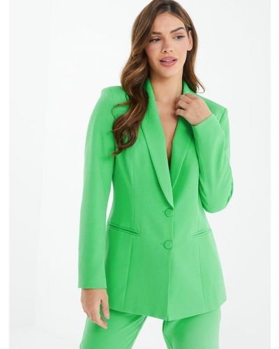 Quiz Bright Green Tailored Blazer