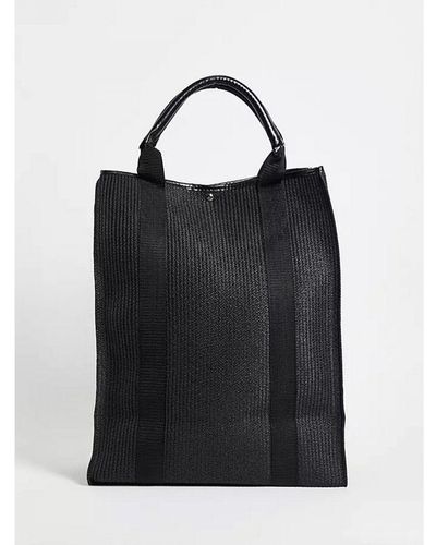 SVNX Straw Tote Bag - Black
