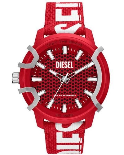 DIESEL Griffed Watch Dz4620 Fabric - Red