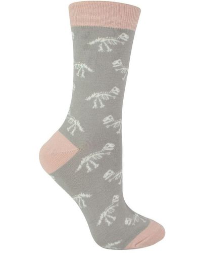 Miss Sparrow Novelty Animal Soft Bamboo Breathable Socks - Grey