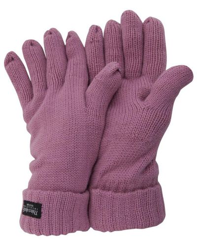 floso Ladies/ Thinsulate Winter Knitted Gloves (3M 40G) () - Purple