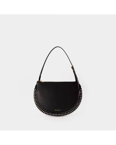 JW Anderson Crystal Bumper-moon Hobo Bag - J.w. Anderson - Leather Leather - White
