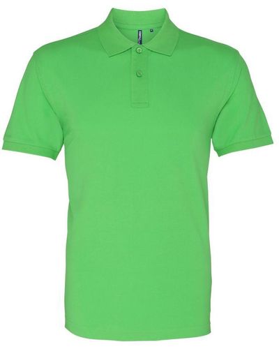 Asquith & Fox Plain Short Sleeve Polo Shirt (Lime) - Green