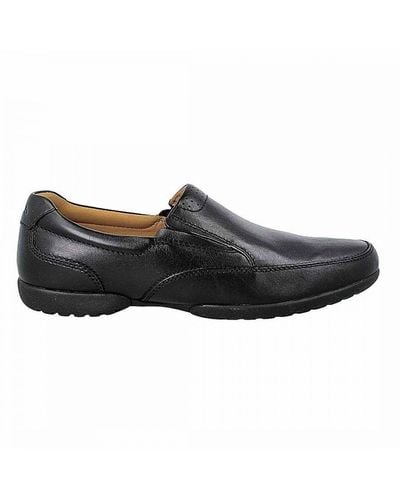 Clarks Recline Free Black Shoes Leather