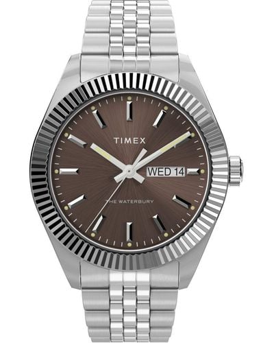 Timex Waterbury Legacy Watch Tw2V46100 Stainless Steel (Archived) - Metallic