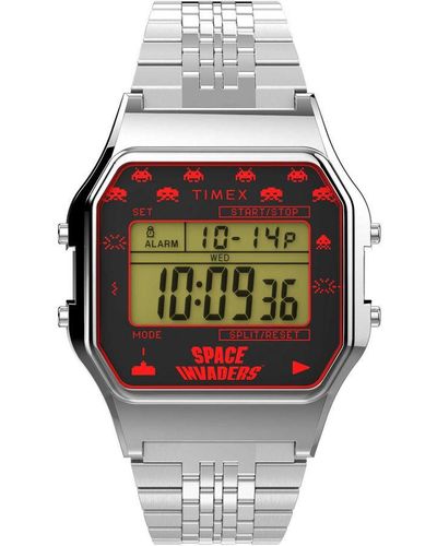 Timex T80 X Space Invaders Watch Tw2V30000 Stainless Steel (Archived) - White