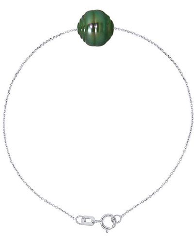 Diadema Convict Chain Bracelet Tahitian Pearl Ringed 10-11 Mm 925 - Wit