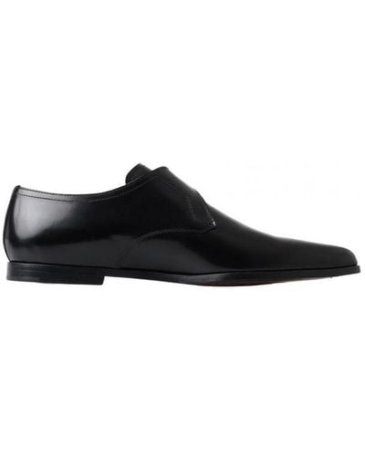 Dolce & Gabbana Leather Monk Strap Dress Formal Shoes - Black