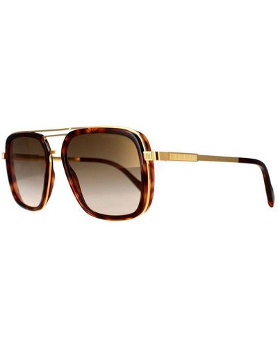 Cutler and Gross Square Tortoiseshell Flash 1324 Metal - Brown