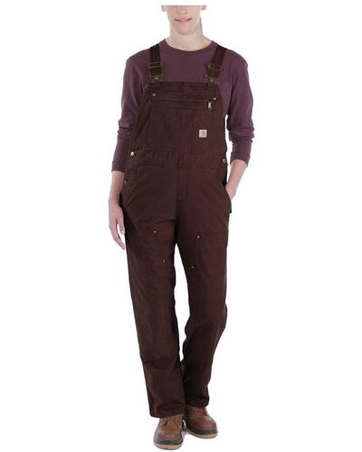 Carhartt 102438 Crawford Rugged Durable Bib Overalls - Red