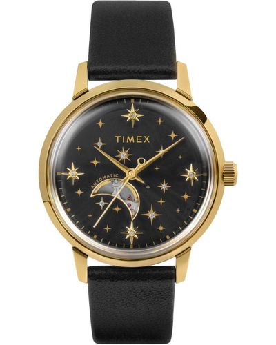 Timex Celestial Automatic Watch Tw2W21200 Leather (Archived) - Metallic