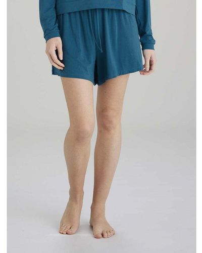 Pretty Polly Botanical Lace Lounge Shorts - Blue
