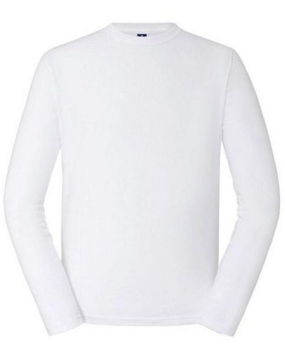 Russell Classic Long-Sleeved T-Shirt () - White