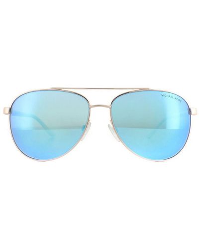 Michael Kors Aviator Rose Mirror Sunglasses Metal - Blue