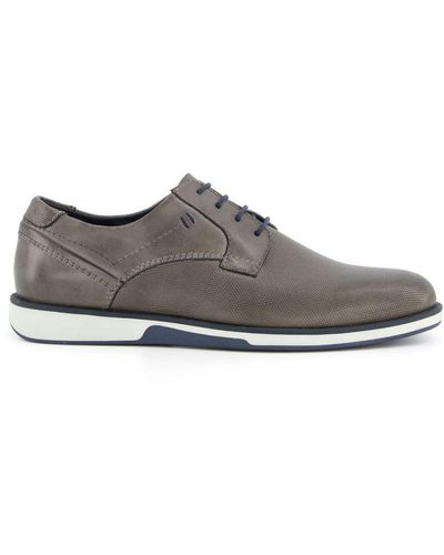 Dune Bramfield Ii Perforated Leather Casual Shoes - Grey