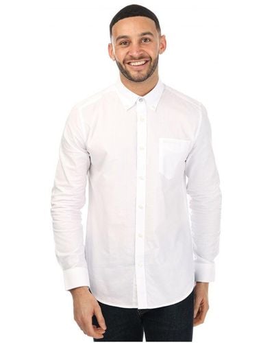 Ben Sherman Oxford-overhemd Met Lange Mouwen Voor , Wit
